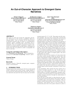 An Out-of-Character Approach to Emergent Game