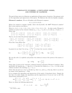 Fibonacci`s numbers, a population model, and