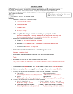 MSL Chemistry Review-Answer Key