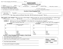 Secci&oacute;n 2: Stem Changing Verbs