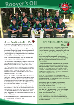 Green Caps Register First Win First XI Downed In Promising Effort