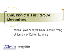 Evaluation of IP Fast Reroute Mechanisms