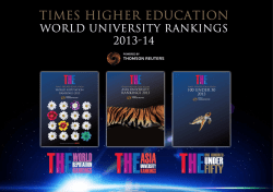 Phil Baty`s presentation - Higher Education Policy Institute