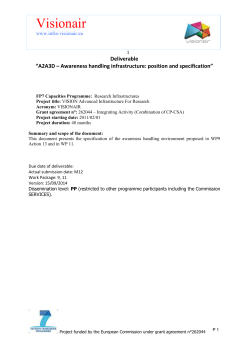 A2A3D &ndash; Awareness handling infrastructure