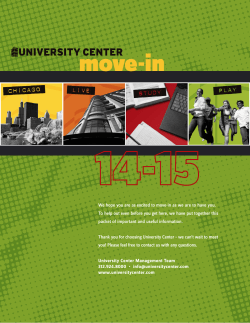 University Center Move In