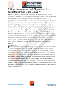 A Dual Framework and Algorithms for Targeted Online Data Delivery