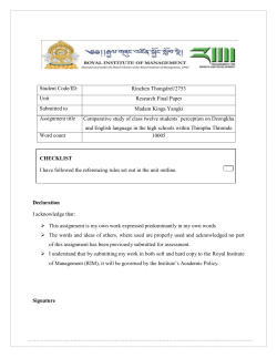 4.2. Proficiency level of Dzongkha and English language