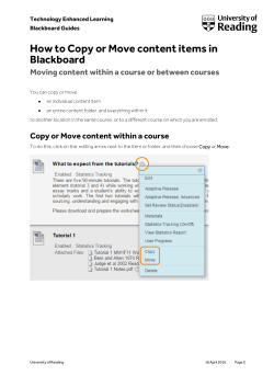 How to Copy or Move content items in Blackboard