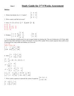 2. Write a matrix and find its inverse?