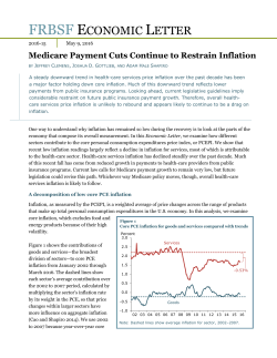 Medicare Payment Cuts Continue to Restrain Inflation