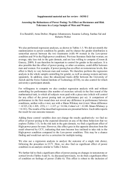 Behavioral experiment at the Laboratory for Social and Neural