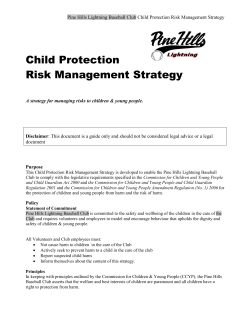 Child Protection Risk Management Strategy