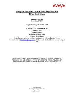 Interaction Center 7.0 Offer Definition