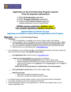 Application to the CLS Internship Program requires Three