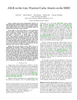 Practical Cache Attacks on the MMU