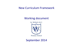 New Curriculum Framework - St Wilfrid`s RC Primary School