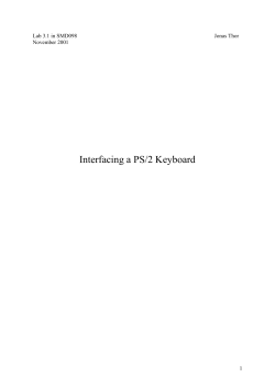 Interfacing a PS/2 Keyboard