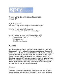Caregiver`s Questions and Answers