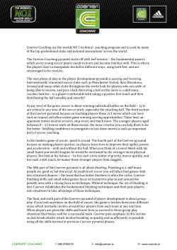 Coerver Coaching are the worlds NO 1 technical coaching program