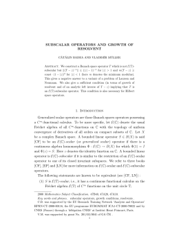 SUBSCALAR OPERATORS AND GROWTH OF RESOLVENT 1