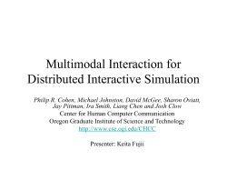 Multimodal Interaction for Distributed Interactive Simulation