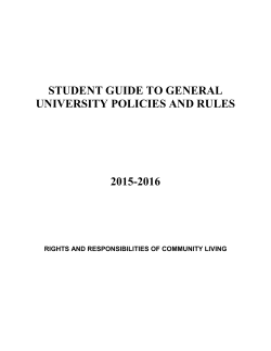 student guide to general university policies and rules