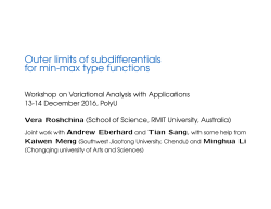 Outer limits of subdifferentials for min-max type