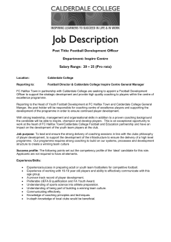 Post Title: Football Development Officer