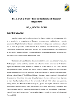 Europe Doctoral and Research Programme BE_a_DOC