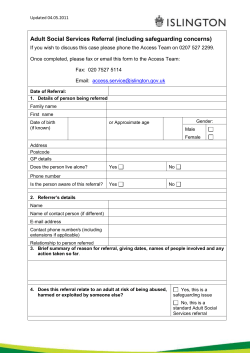 Police Vulnerable Adult Social Services Referral