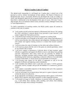 RGSA Coaches Code of Conduct 2013