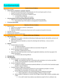 Expert Opinion Evidence