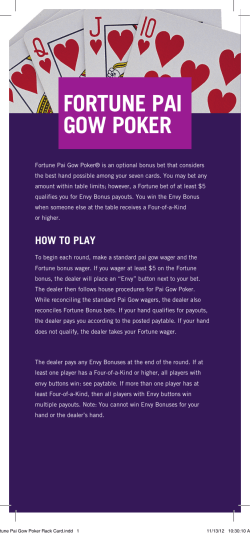 FORTUNE PAI GOW POKER