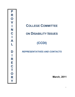 P - College Committee on Disability Issues