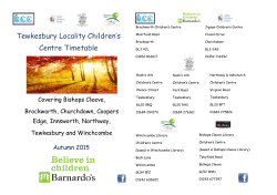 Tewkesbury Locality Children`s Centre Timetable
