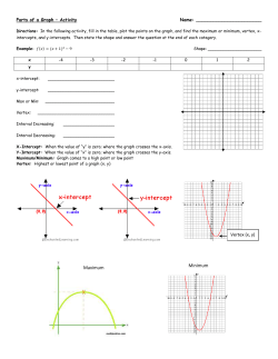 Parts of a Graph &ndash; Activity Name: Directions: In the following activity