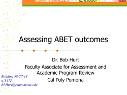 Assessing ABET outcomes