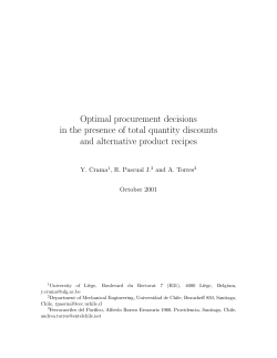 Optimal procurement decisions in the presence of total