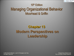 Modern Perspectives on Leadership Chapter 13