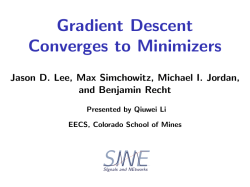 Gradient Descent Converges to Minimizers