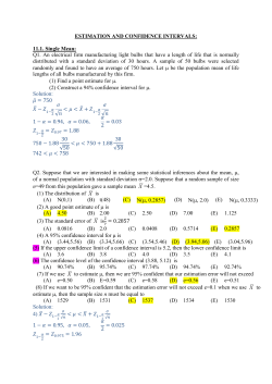 75. Find a 95% confidence interval for