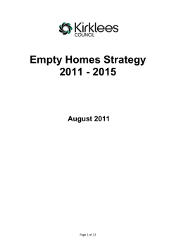 Empty Homes Strategy