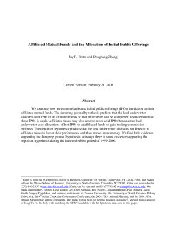 Affiliated Mutual Funds and the Allocation of Initial Public Offerings
