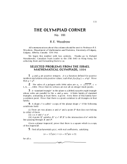 the olympiad corner - Canadian Mathematical Society