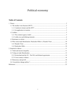 Political economy notes