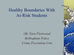 Healthy Boundaries With At-Risk Students