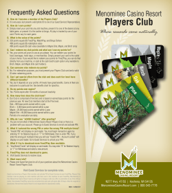 Players Club - Menominee Casino Resort
