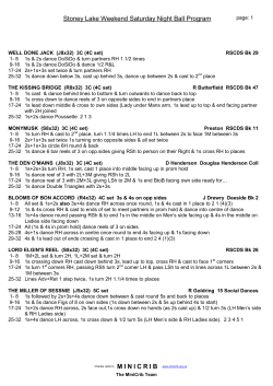 Saturday Night Ball Programme/Briefings
