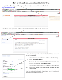How to Schedule an Appointment in TutorTrac