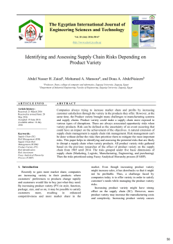Identifying and Assessing Supply Chain Risks Depending on